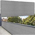 balkon sichtschutz ohne bohren 50 x 550 cm uv-schutz windschutz balkonbespannung balkonumrandung mit oesen kabelbinder und kordel fuer garten balkon zaun terrassen hellgrau