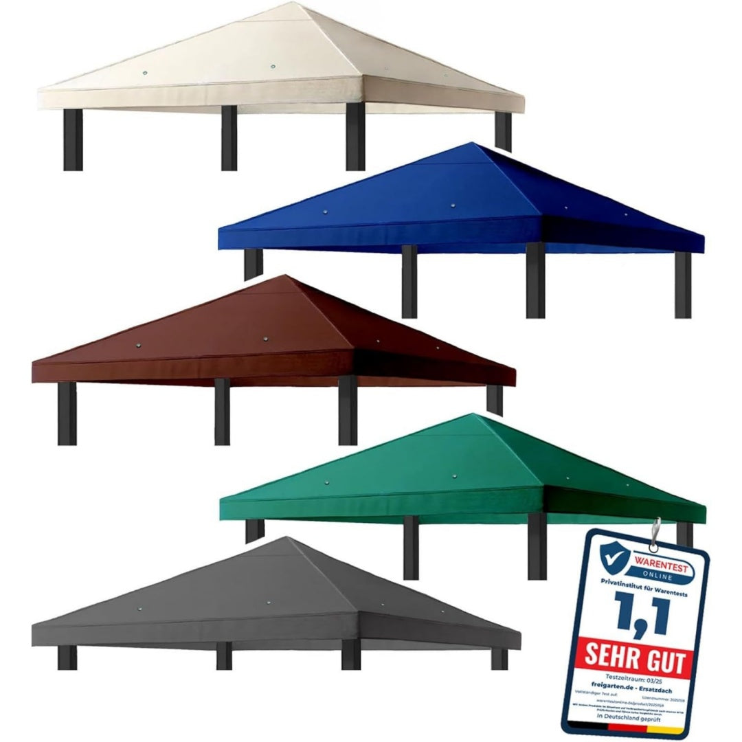 ersatzdach fuer gartenpavillon 3 x 3 m wasserdicht panama material panama weich-pvc 370gm extra stark